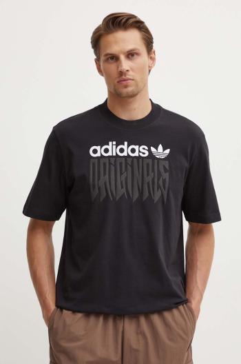 Bavlněné tričko adidas Originals černá barva, s potiskem, IZ4831