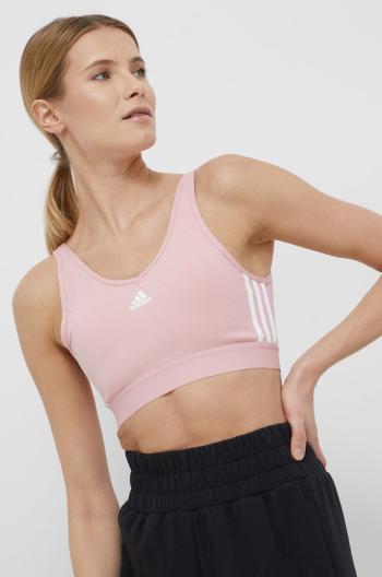 Sportovní podprsenka adidas HF7229 dámská, růžová barva