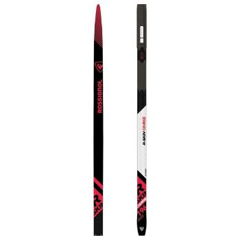 Rossignol DELTA X RACE R-SKIN STIFF + RACE CLASSIC SET Běžecké lyže s mohérovým pásem, černá, velikost 184