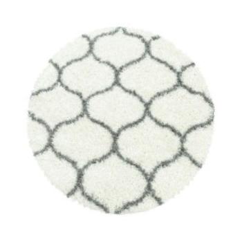 Ayyildiz koberce Kusový koberec Salsa Shaggy 3201 cream kruh - 120x120 (průměr) kruh cm Bílá