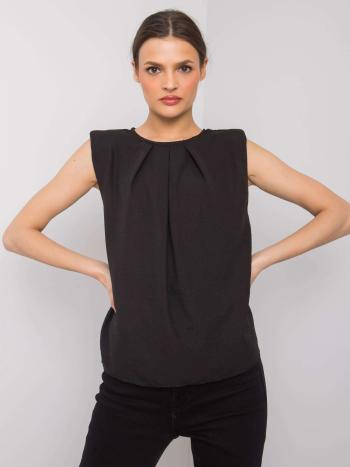 ČERNÝ ELEGANTNÍ TOP BEZ RUKÁVŮ 318-BZ-25759.21-BLACK Velikost: M