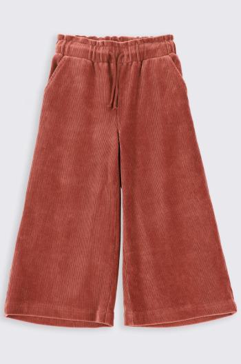 Dětské kalhoty Coccodrillo hnědá barva, s aplikací