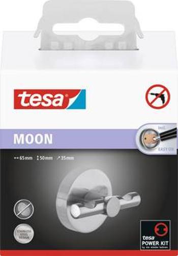 Tesa® MOON šatny háčků z nerezové oceli (d x š x v) 65 x 50 x 35 mm stříbrná MOON tesa Množství: 1 ks