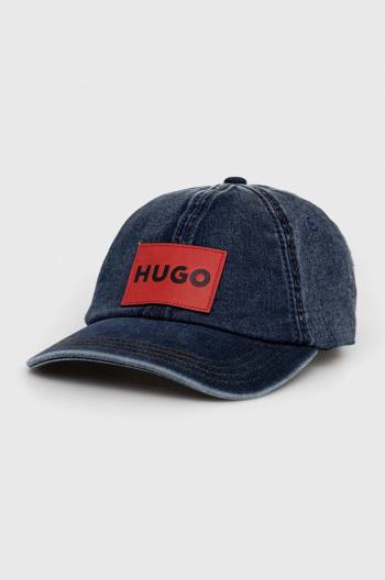 Džínová baseballová čepice HUGO s aplikací