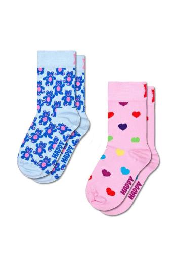 Dětské ponožky Happy Socks Kids 2-Pack Teddy Bear Socks 2-pack růžová barva, P001472