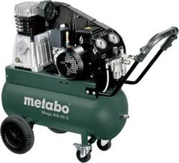 Pístový kompresor Metabo Mega 400-50 D 601537000, objem tlak. nádoby 50 l