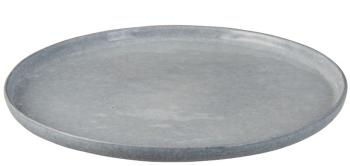 Světle šedý keramický jídelní talíř  Shiny blue XL - Ø 32cm 3307