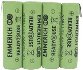 Akupack Ni-MH 4 AA pájecí špička ve tvaru Z Emmerich ReadyToUse 4AA-ZLF 255069, 2200 mAh, 4.8 V