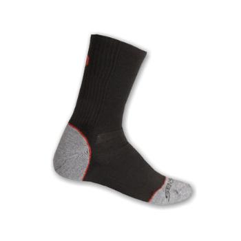 SENSOR ponožky HIKING BAMBUS černé 9-11, 43 - 46, Černá / červená