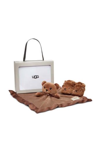 Dětské boty UGG Bixbee And Lovey Bear Stuffie hnědá barva