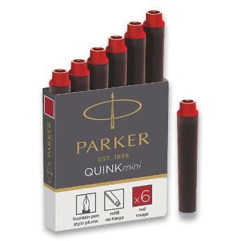 Krátké inkoustové mini bombičky Parker Quink - Inkoustové mini bombičky Parker červené