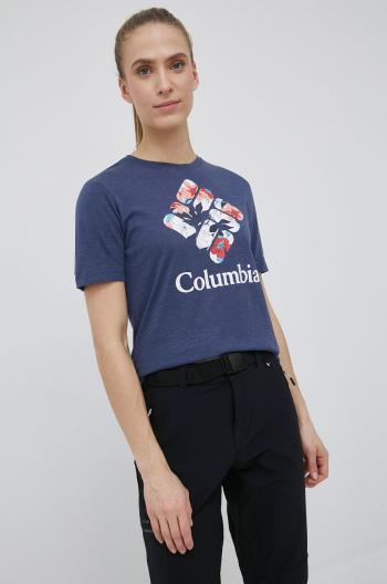 Tričko Columbia dámský, tmavomodrá barva
