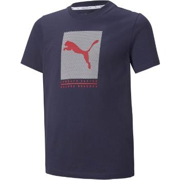 Puma ACTIVE SPORTS GRAPHIC TEE B Dětské triko, tmavě modrá, velikost 128