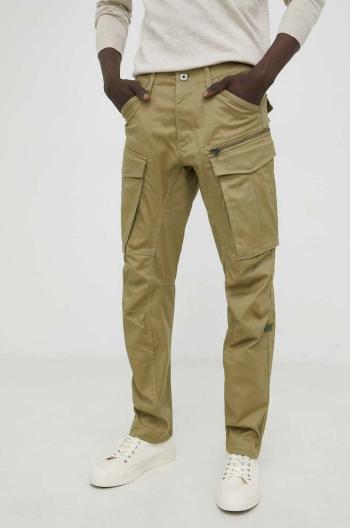 Kalhoty G-Star Raw pánské, zelená barva, jednoduché