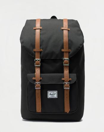 Batoh Herschel Supply Little America Black/Tan Synthetic Leather 25l