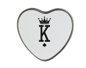 Plechová krabička srdce K as King