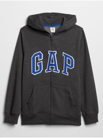 Černá klučičí mikina GAP Logo zip hoodie