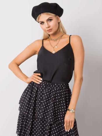 LESKLÝ ČERNÝ TOP TW-TP-BI-8256.97-BLACK Velikost: ONE SIZE