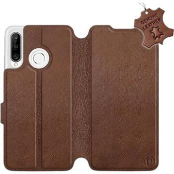 Flip pouzdro na mobil Huawei P30 Lite - Hnědé - kožené -  Brown Leather (5903226897810)