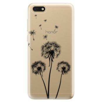 Odolné silikonové pouzdro iSaprio - Three Dandelions - black - Huawei Honor 7S