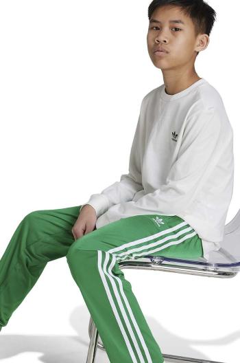 Dětské bavlněné tričko s dlouhým rukávem adidas Originals LONG SLEEVE bílá barva, IX5305