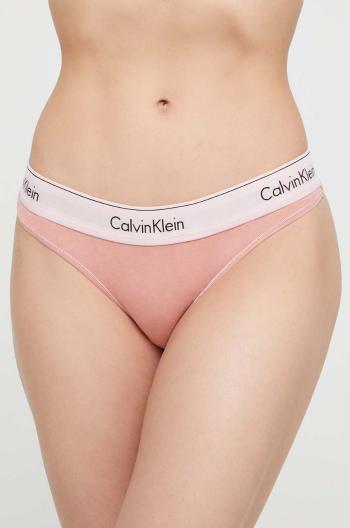 Tanga Calvin Klein Underwear oranžová barva