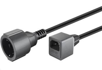 PREMIUMCORD Kabel napájecí 230V prodlužovací 23 cm s EURO konektorem do UPS (ppu1-01