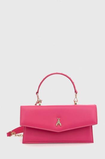 Kožená kabelka Patrizia Pepe růžová barva
