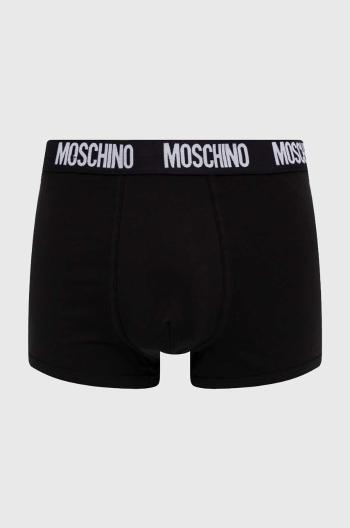 Boxerky Moschino Underwear 2-pack pánské, černá barva