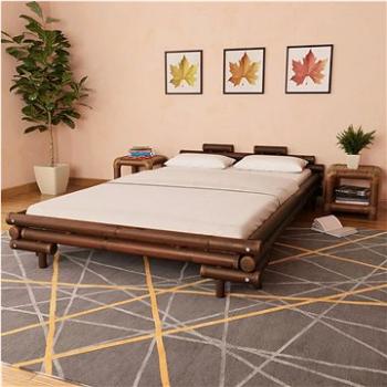 Rám postele tmavě hnědý bambus 140x200 cm (247293)