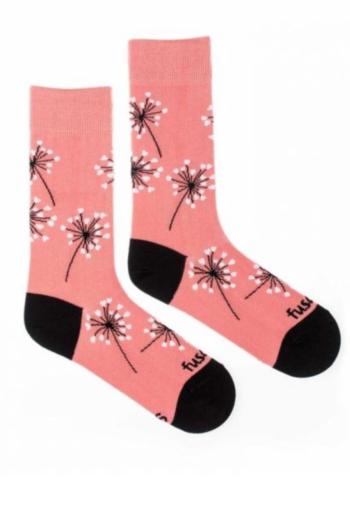 Růžové vzorované ponožky Zaláskovaná pampeliška