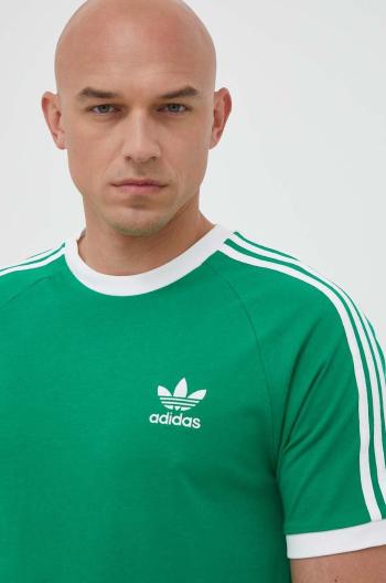 Bavlněné tričko adidas Originals Adicolor Classics 3-Stripes Tee zelená barva, s potiskem, IM0410