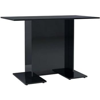 Jídelní stůl černý vysoký lesk 110 × 60 × 75 cm dřevotříska (800250)