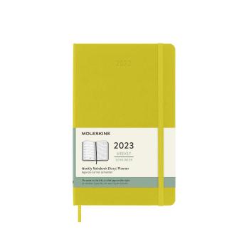 Plánovací zápisník 2023 tvrdý žlutý – L