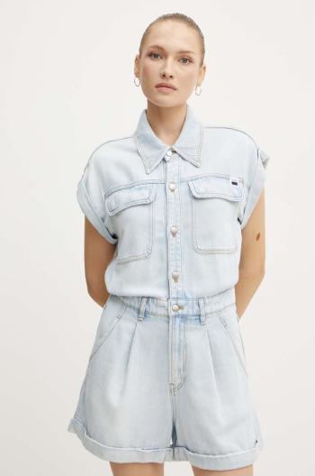 Džínový overal Miss Sixty 6L2JJ0280000 JJ0280  DENIM S/JUMPSUIT s límečkem, 6L2JJ0280000