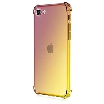 TopQ Kryt iPhone SE 2022 silikon Shock duhový purpurovo-žlutý 74166 (Sun-74166)