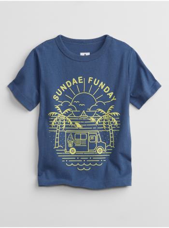 Modré klučičí dětské tričko mix and match graphic t-shirt