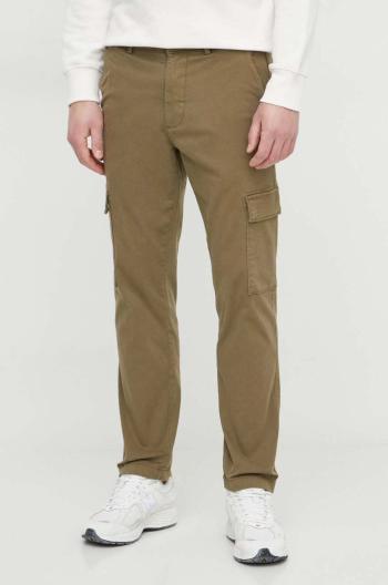 Kalhoty Pepe Jeans SLIM CARGO pánské, zelená barva, ve střihu cargo, PM211641