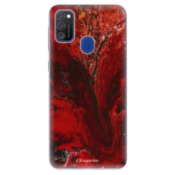 Odolné silikonové pouzdro iSaprio - RedMarble 17 - Samsung Galaxy M21