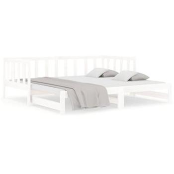 Výsuvná postel bílá 2× (90 × 190) cm masivní borovice, 814665 (814665)