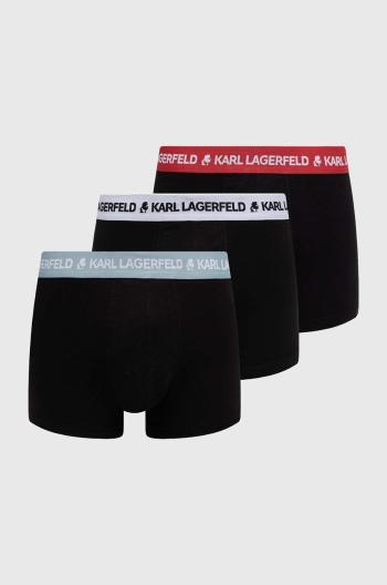 Boxerky Karl Lagerfeld 3-pack pánské, černá barva