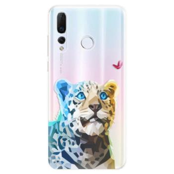 Odolné silikonové pouzdro iSaprio - Leopard With Butterfly - Huawei Nova 4