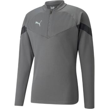 Puma TEAMFINAL TRAINING 1/4 ZIP TOP Pánská sportovní mikina, šedá, velikost