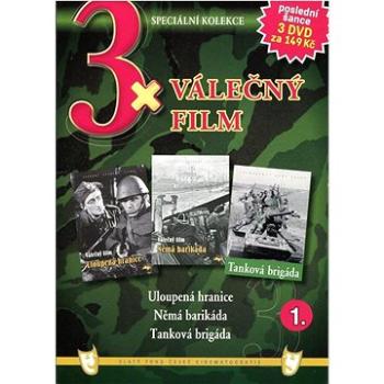 3x Válečný film 1: Uloupená hranice, Němá barikáda, Tanková brigáda /papírové pošetky/ (3DVD) - DVD (7017-19)