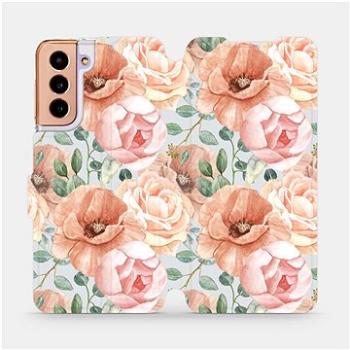 Flip pouzdro na mobil Samsung Galaxy S21 - MP02S Pastelové květy (5903516759057)