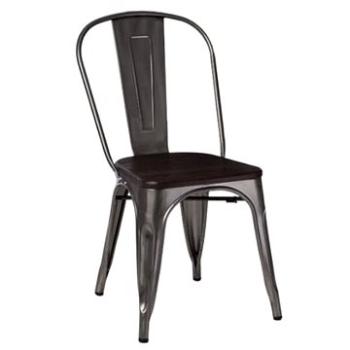 Židle Paris Wood kartáčovaná borovice metalická (IAI-7001)