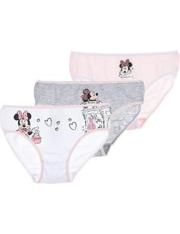 Růžovo-šedo-bílý set kalhotek s minnie vel. 116/128