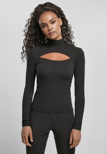 Urban Classics Ladies Cut-Out Turtleneck Longsleeve black - XS