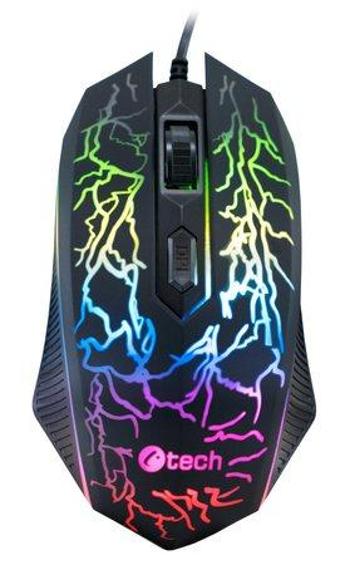 C-TECH Herní myš Tychon (GM-03P), casual gaming, herní, 7 barev podsvícení, 3200DPI, USB, GM-03P