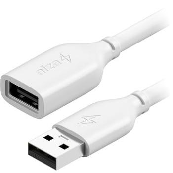AlzaPower Core USB-A (M) to USB-A (F) 2.0, 1.5m bílý (APW-CBAMAF215W)